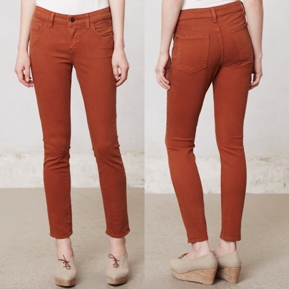 rust orange jeans